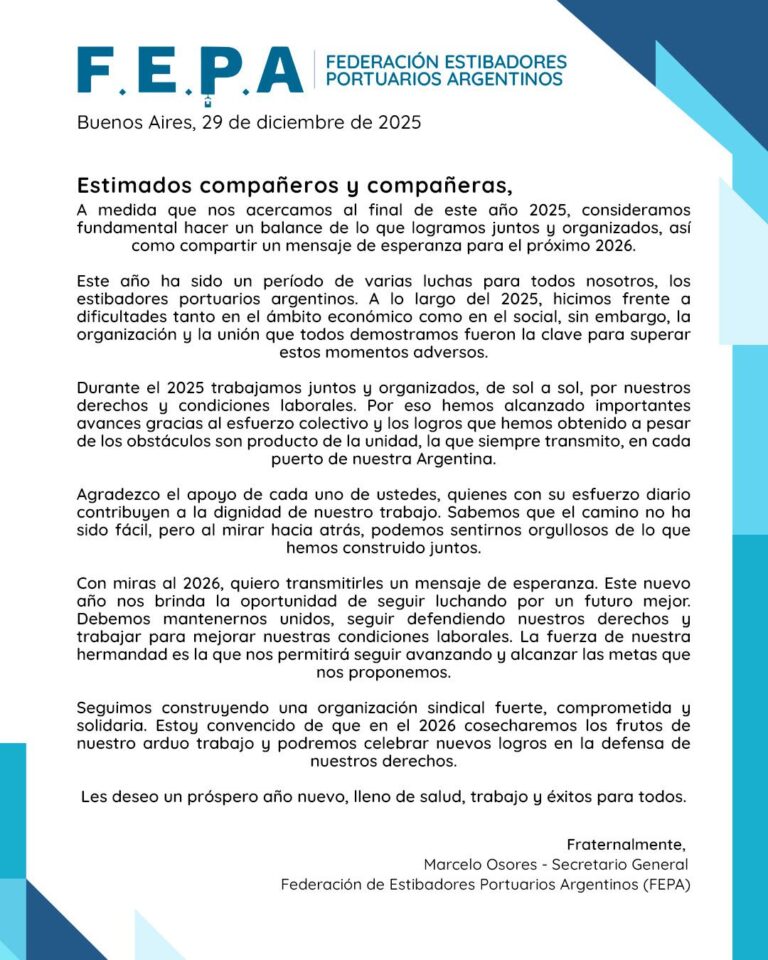 Estimados compañeros y compañeras,